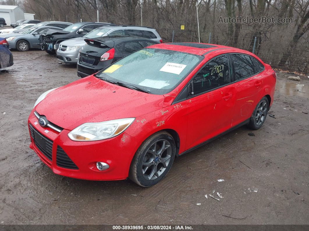 2013 Ford Focus Se Red vin: 1FADP3F25DL261691