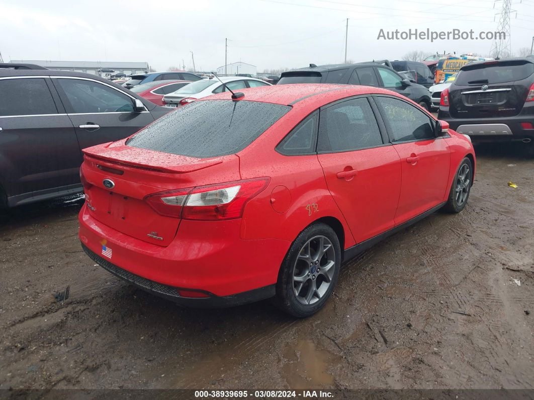 2013 Ford Focus Se Red vin: 1FADP3F25DL261691