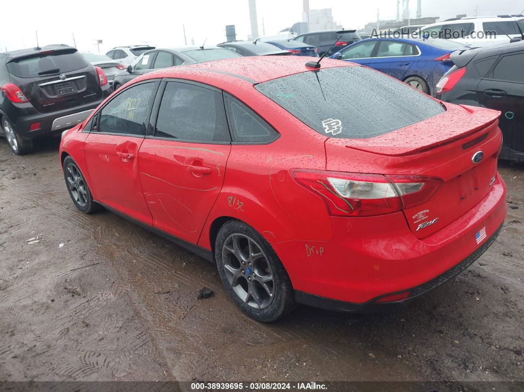 2013 Ford Focus Se Red vin: 1FADP3F25DL261691