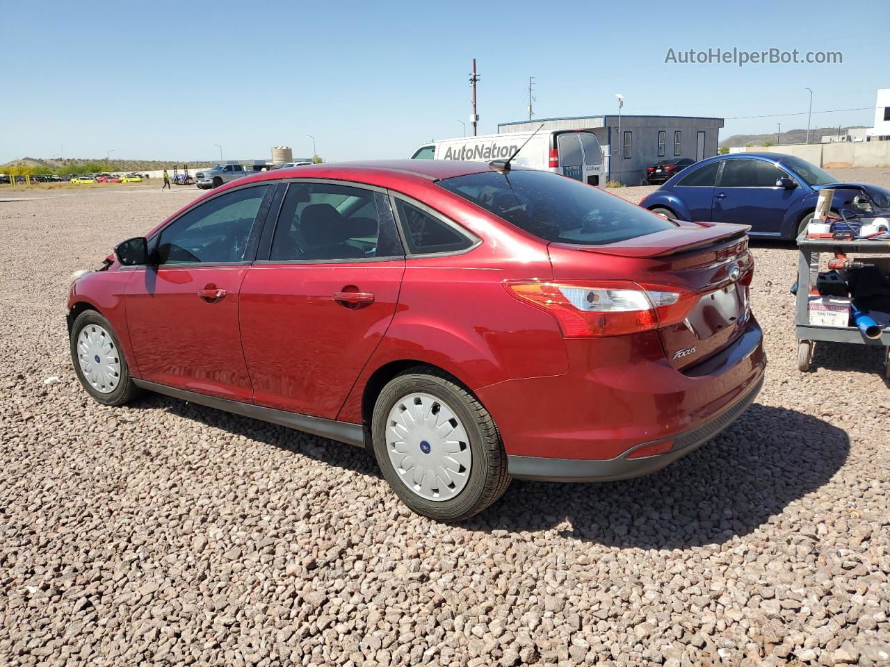 2013 Ford Focus Se Red vin: 1FADP3F25DL353139