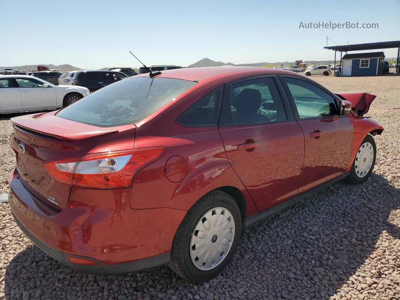 2013 Ford Focus Se Red vin: 1FADP3F25DL353139