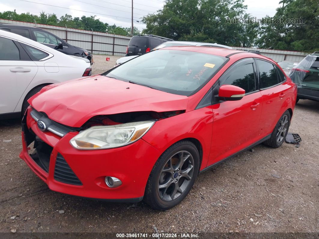 2013 Ford Focus Se Red vin: 1FADP3F25DL372371