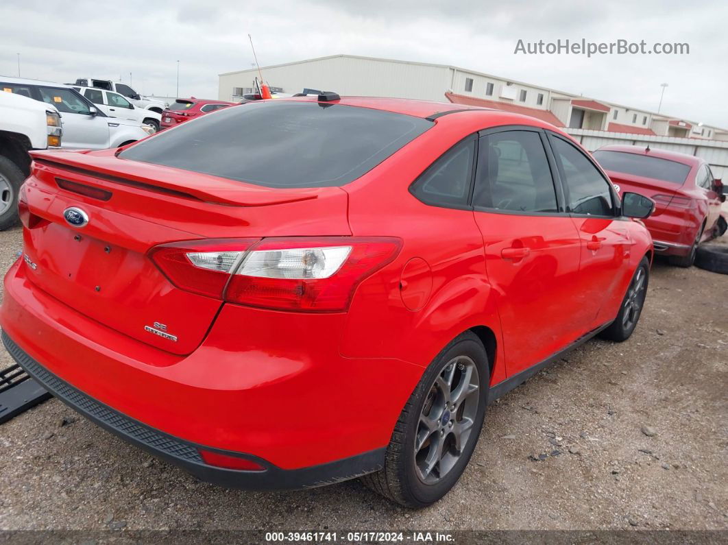 2013 Ford Focus Se Red vin: 1FADP3F25DL372371