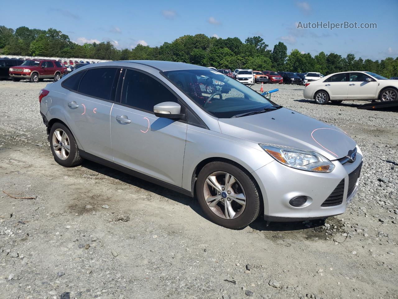 2013 Ford Focus Se Silver vin: 1FADP3F25DL372743