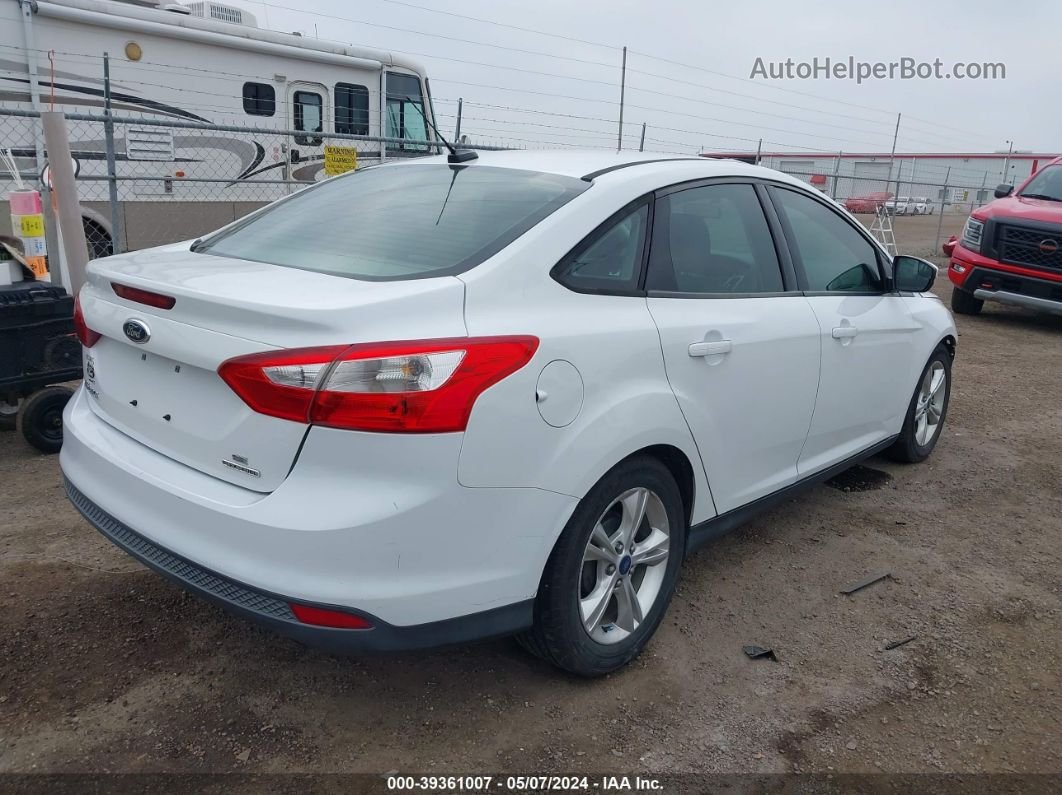 2014 Ford Focus Se White vin: 1FADP3F25EL117477