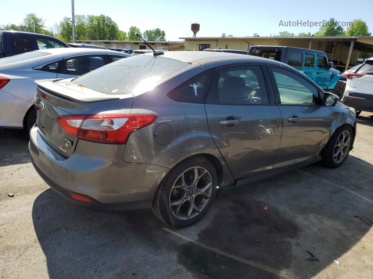 2014 Ford Focus Se Gray vin: 1FADP3F25EL135106