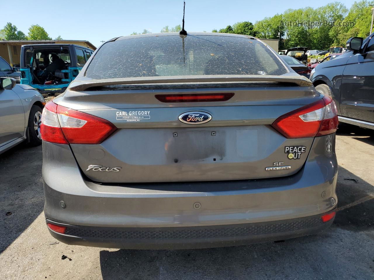 2014 Ford Focus Se Gray vin: 1FADP3F25EL135106