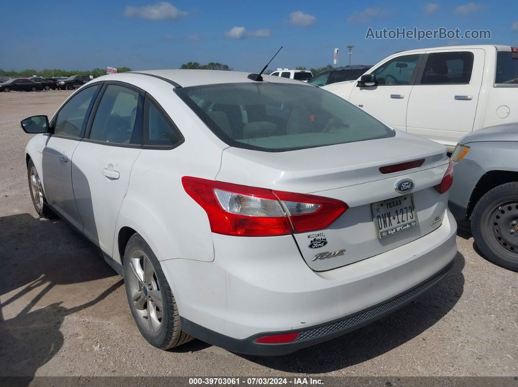 2014 Ford Focus Se White vin: 1FADP3F25EL140225