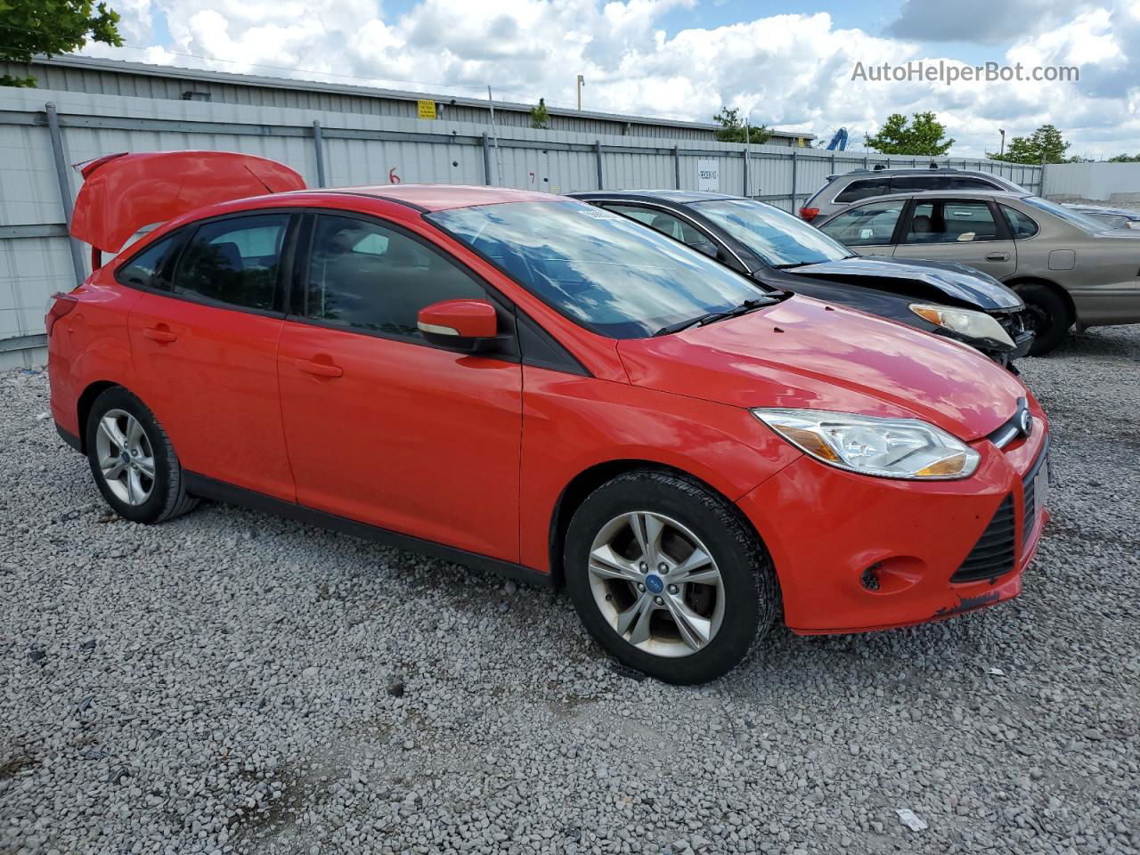 2014 Ford Focus Se Red vin: 1FADP3F25EL142606