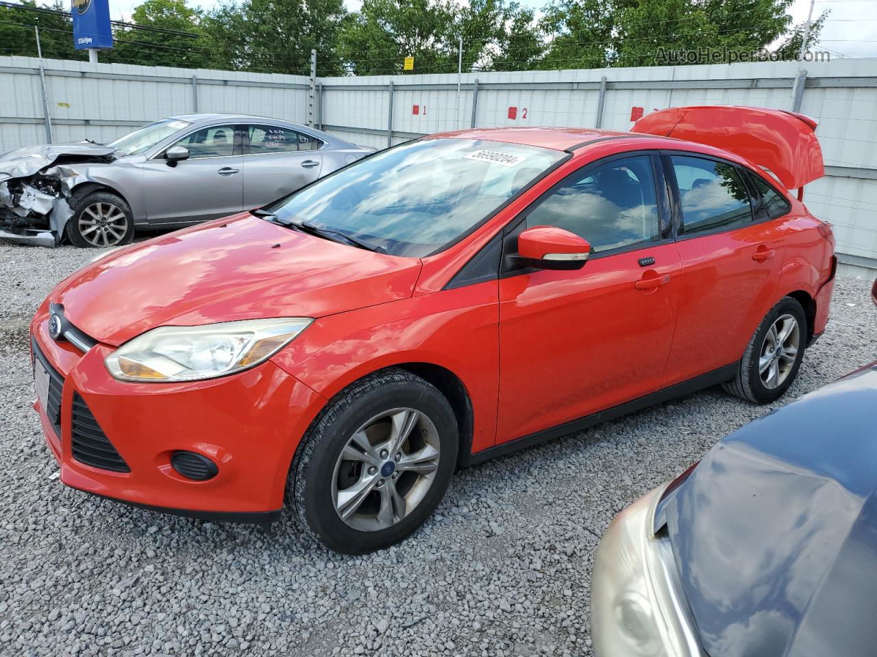 2014 Ford Focus Se Red vin: 1FADP3F25EL142606