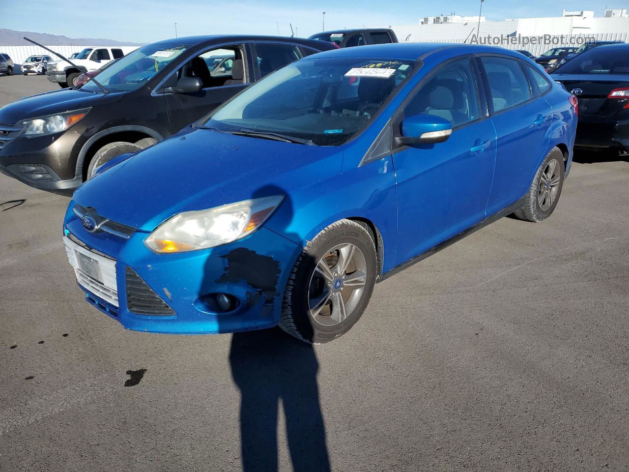 2014 Ford Focus Se Blue vin: 1FADP3F25EL154724