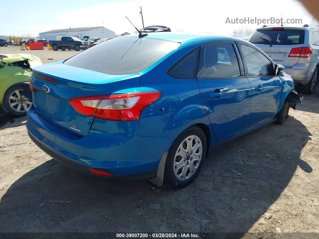 2014 Ford Focus Se Синий vin: 1FADP3F25EL289850