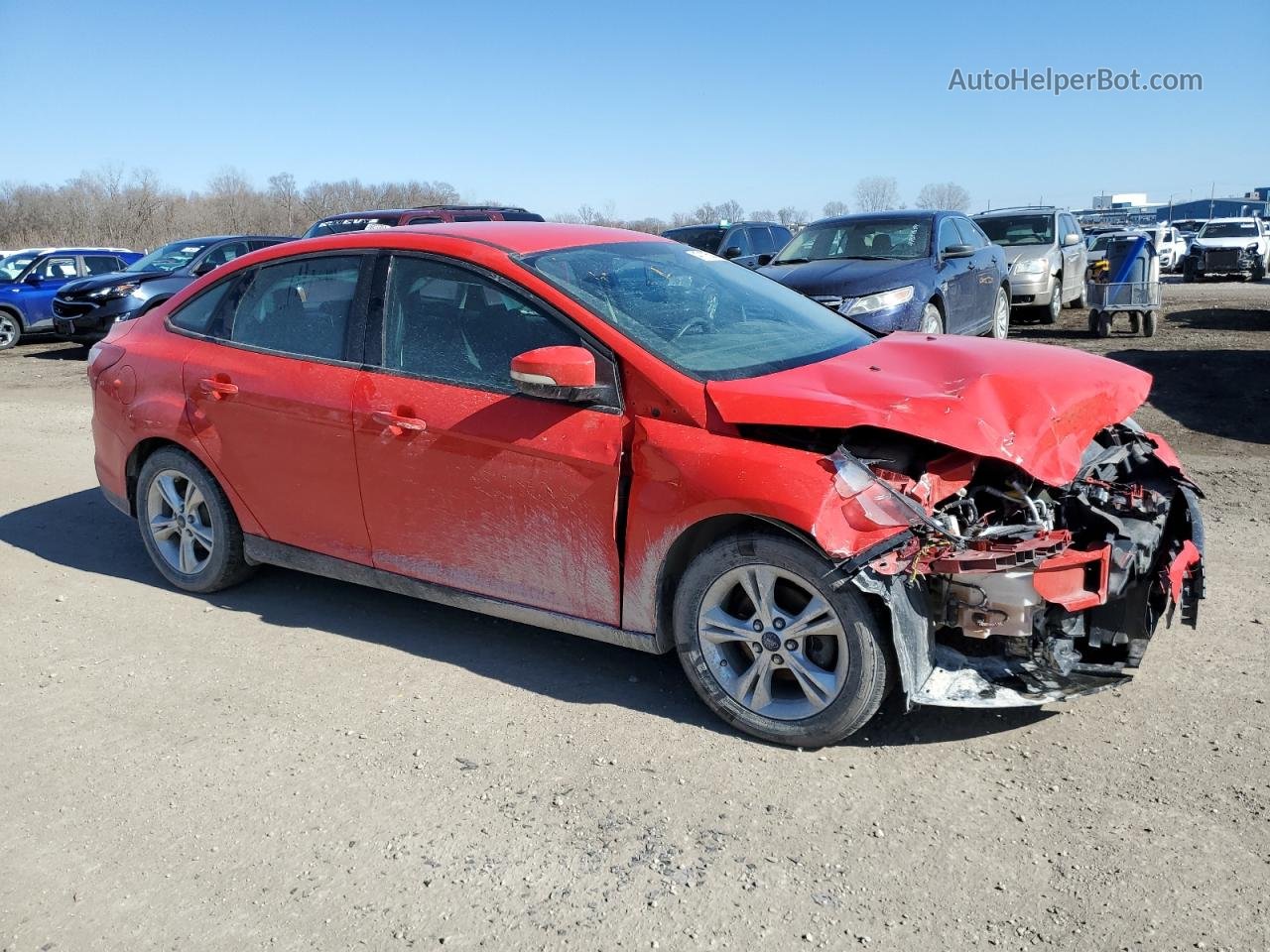 2014 Ford Focus Se Red vin: 1FADP3F25EL321907