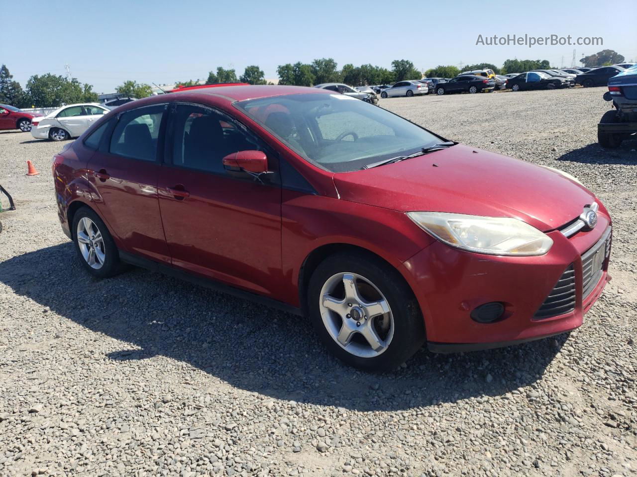 2014 Ford Focus Se Red vin: 1FADP3F25EL349593