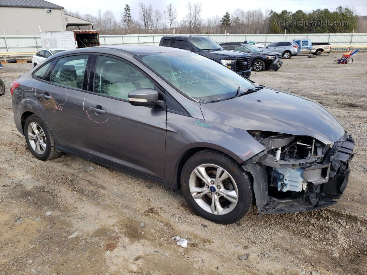 2014 Ford Focus Se Gray vin: 1FADP3F25EL353272