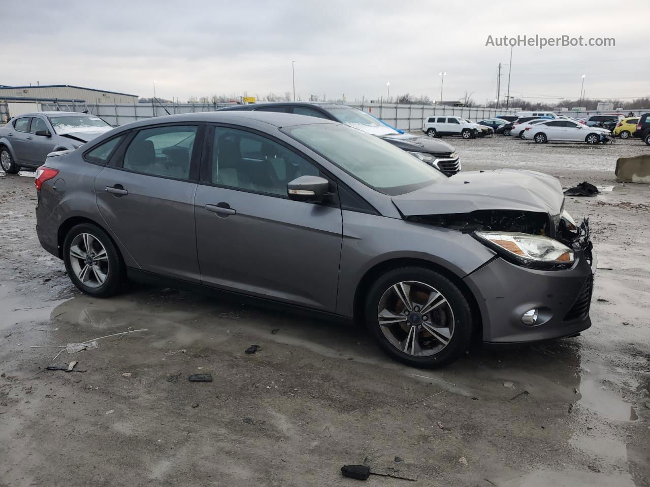 2014 Ford Focus Se Gray vin: 1FADP3F25EL373540