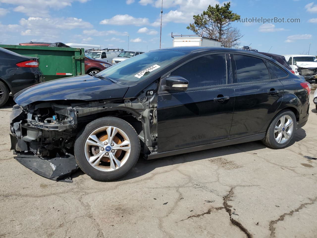 2014 Ford Focus Se Black vin: 1FADP3F25EL389723