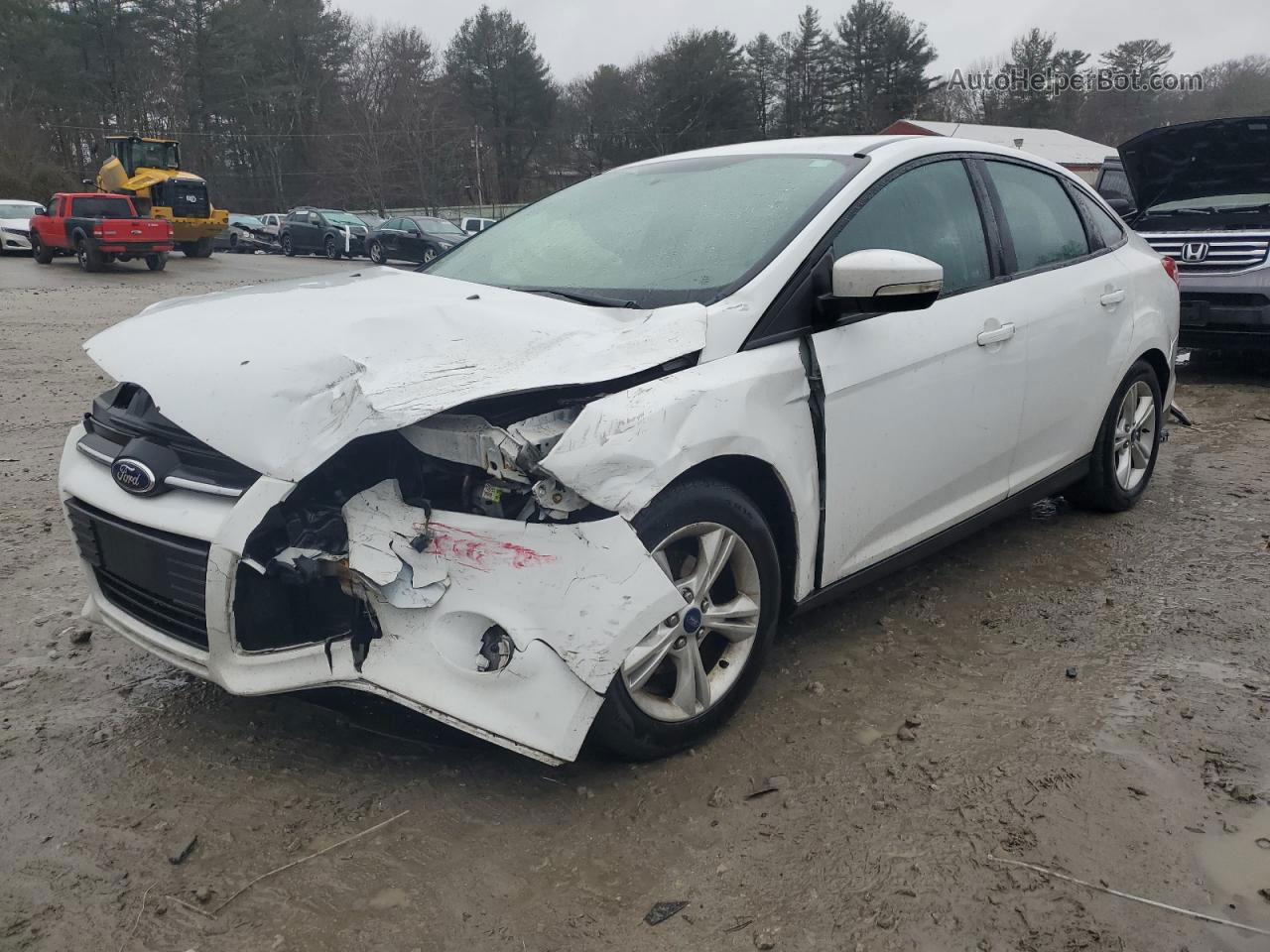 2014 Ford Focus Se White vin: 1FADP3F25EL424082