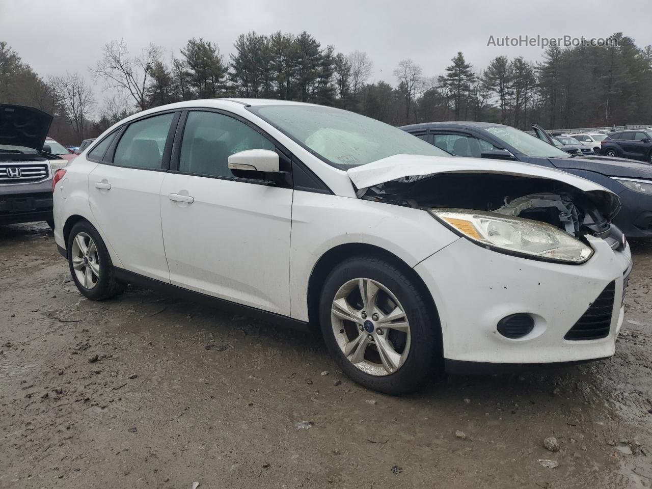 2014 Ford Focus Se White vin: 1FADP3F25EL424082