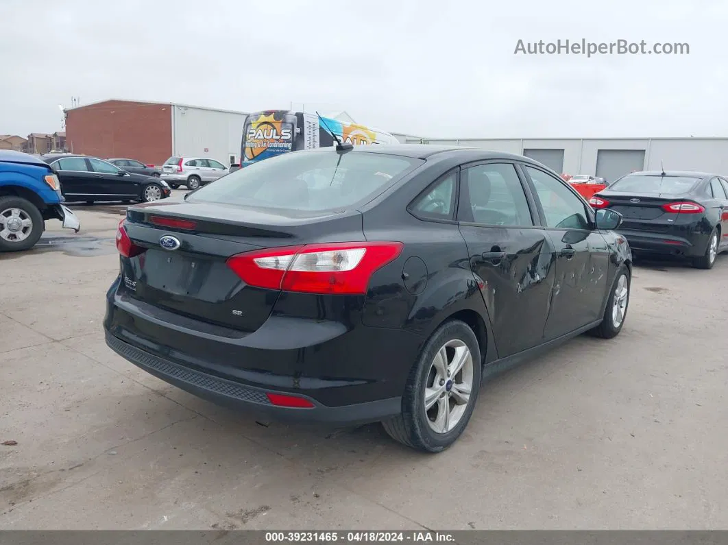 2014 Ford Focus Se Black vin: 1FADP3F25EL424440