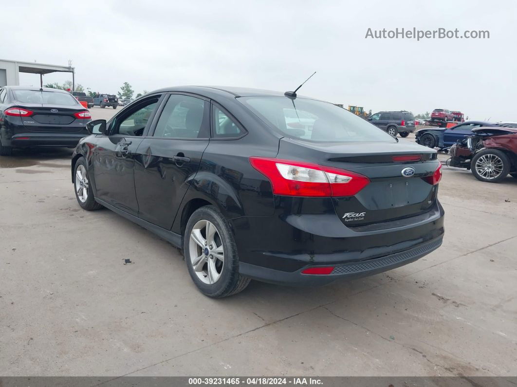 2014 Ford Focus Se Black vin: 1FADP3F25EL424440