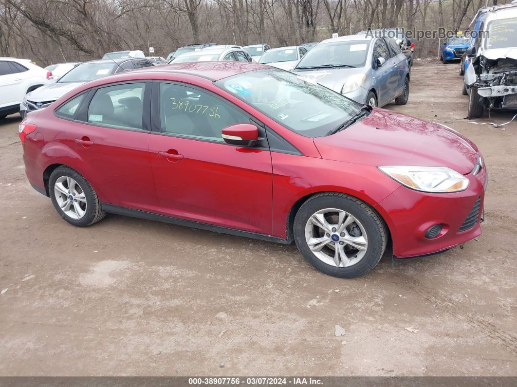 2014 Ford Focus Se Red vin: 1FADP3F25EL441772