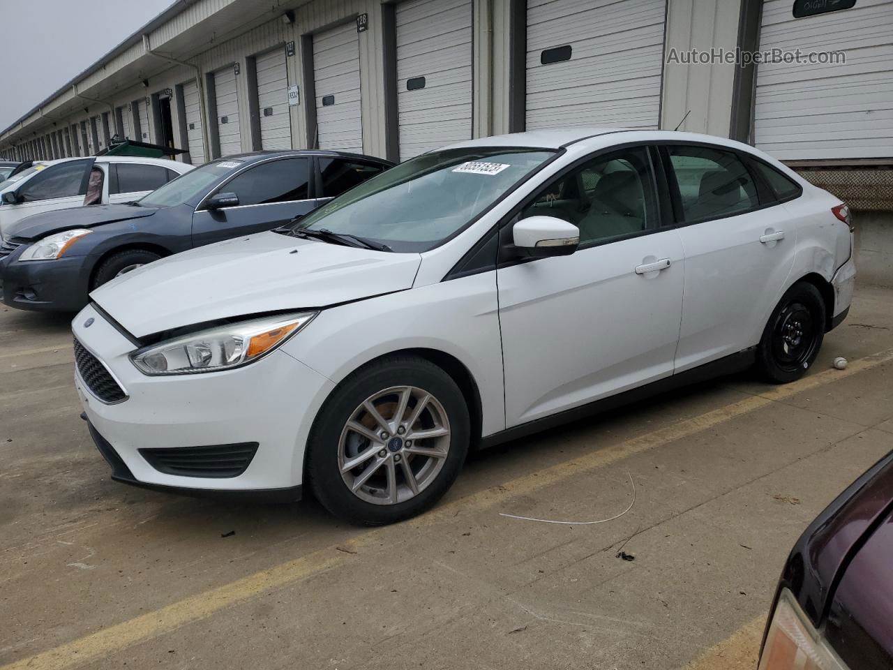 2015 Ford Focus Se White vin: 1FADP3F25FL292846