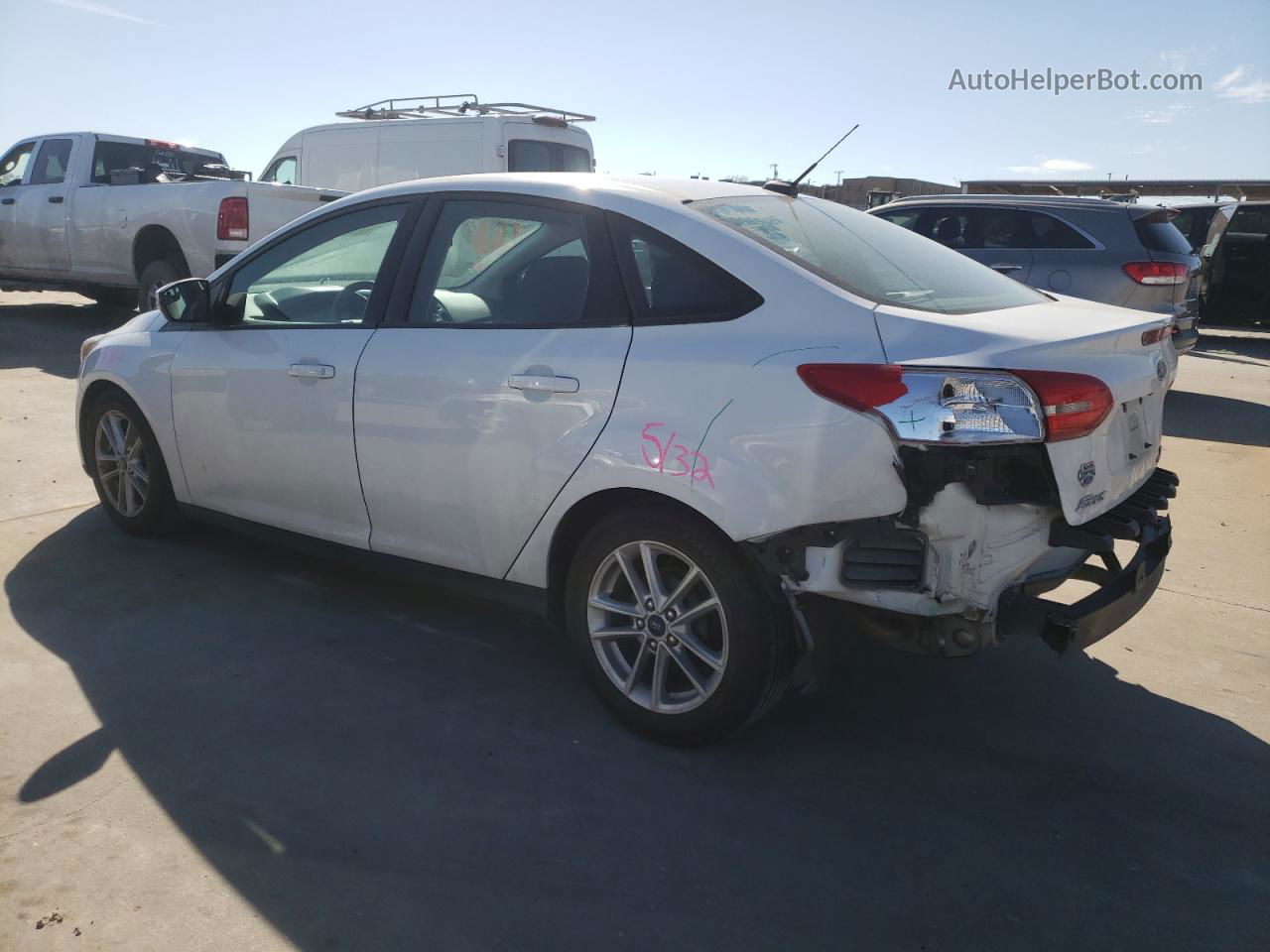 2016 Ford Focus Se White vin: 1FADP3F25GL290161