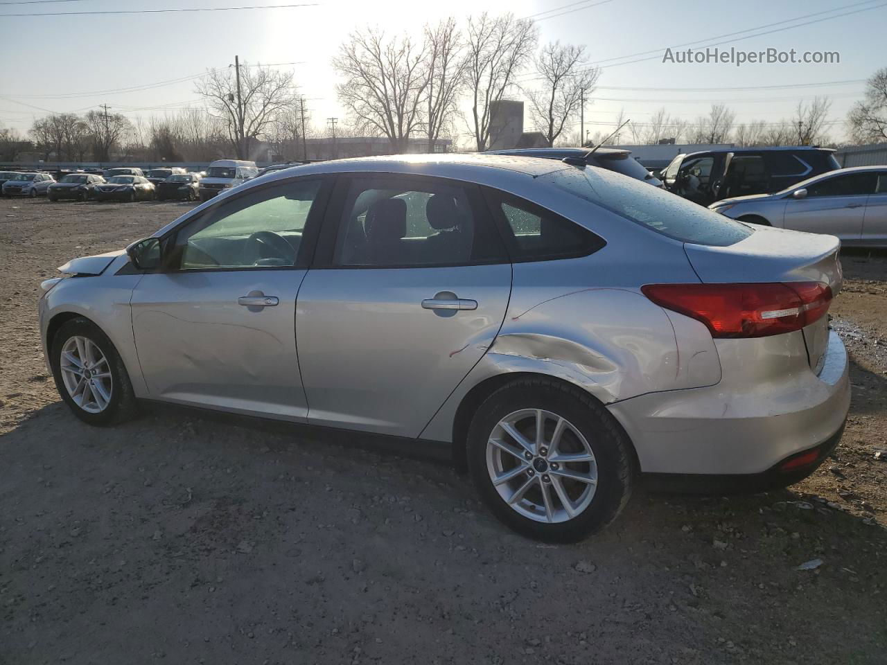 2017 Ford Focus Se Silver vin: 1FADP3F25HL213338