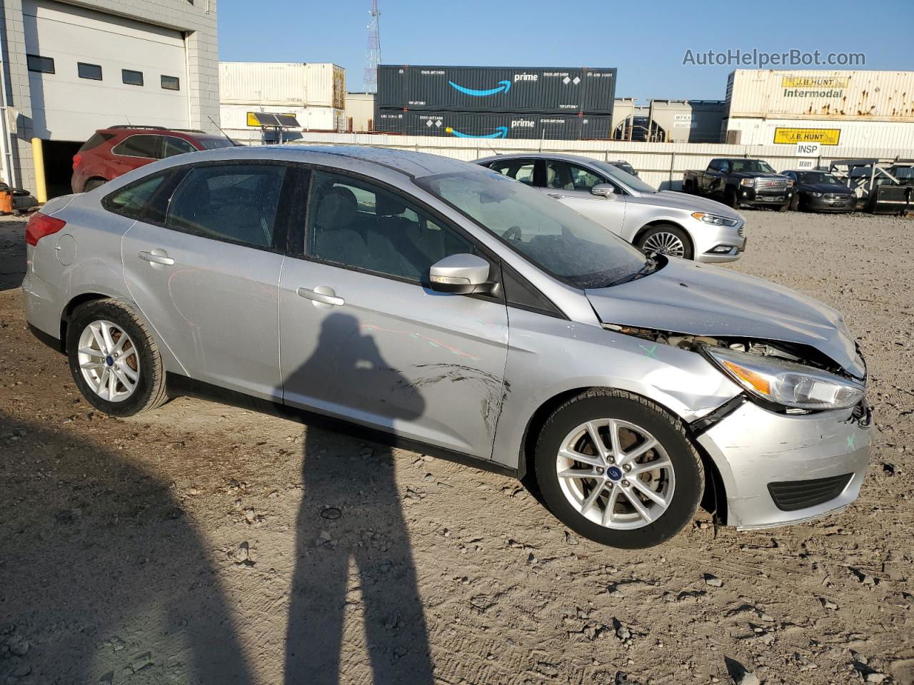 2017 Ford Focus Se Silver vin: 1FADP3F25HL213338