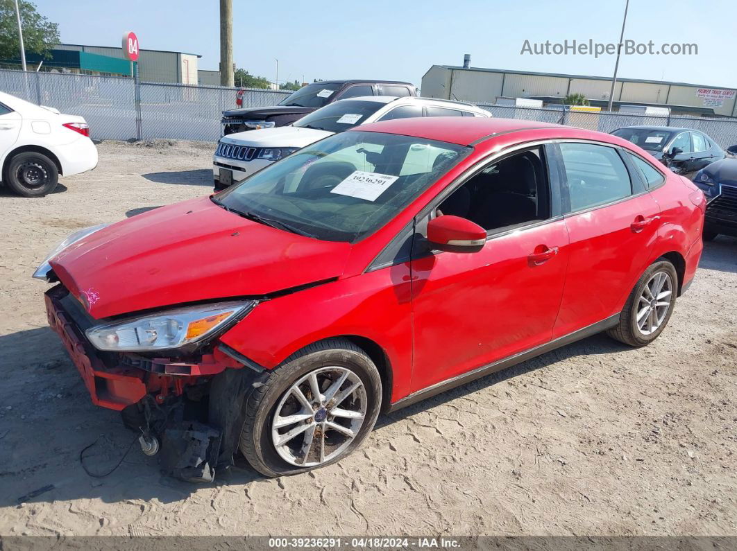 2017 Ford Focus Se Red vin: 1FADP3F25HL231225