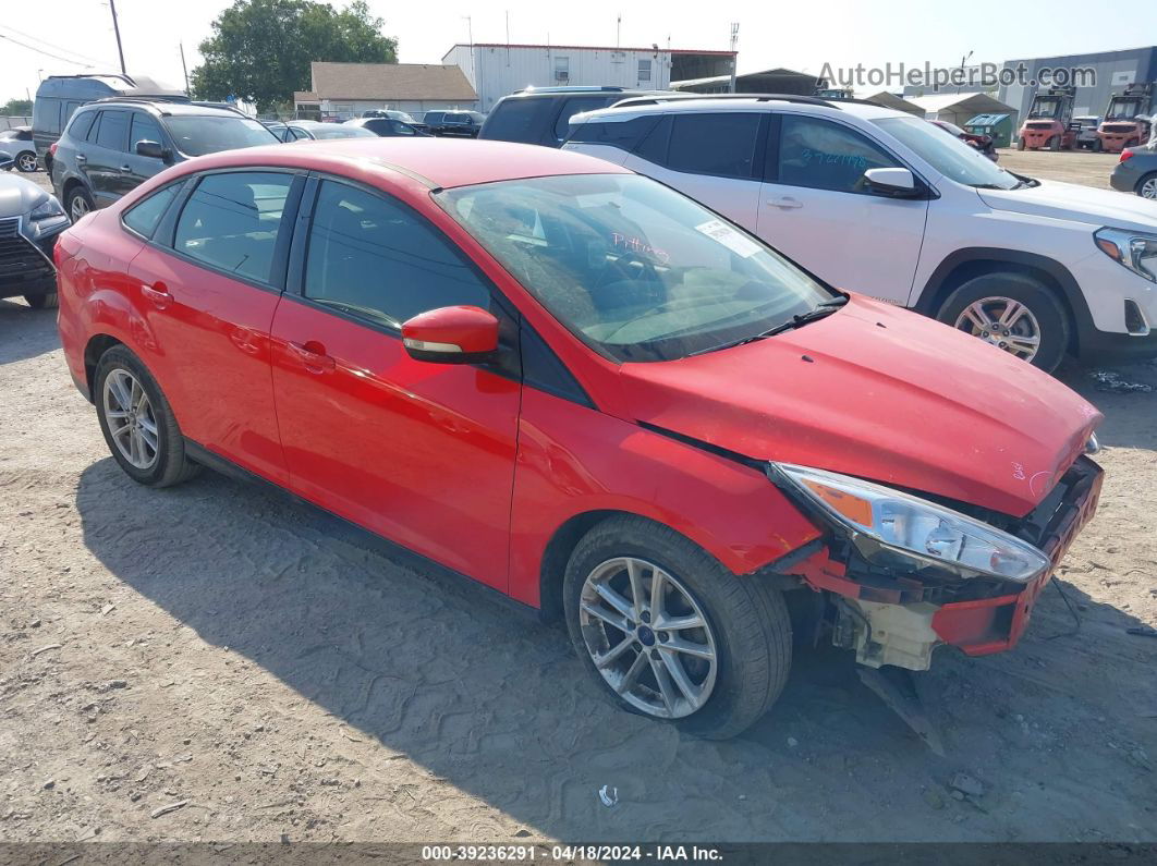 2017 Ford Focus Se Red vin: 1FADP3F25HL231225