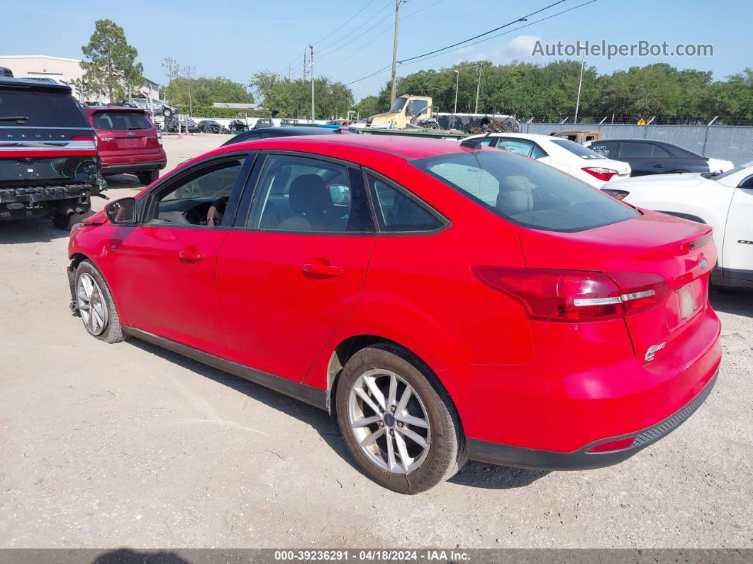 2017 Ford Focus Se Red vin: 1FADP3F25HL231225