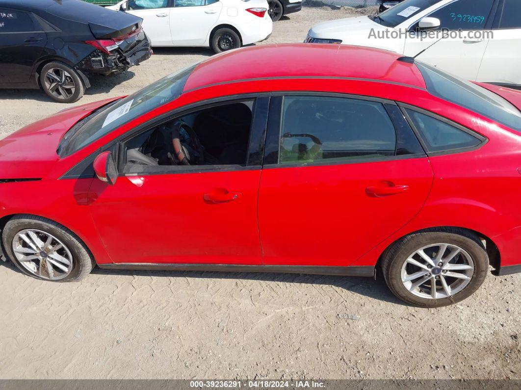 2017 Ford Focus Se Red vin: 1FADP3F25HL231225