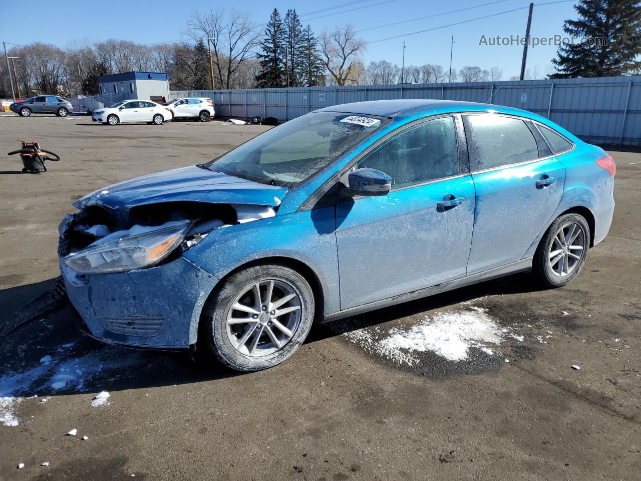 2017 Ford Focus Se Blue vin: 1FADP3F25HL245433