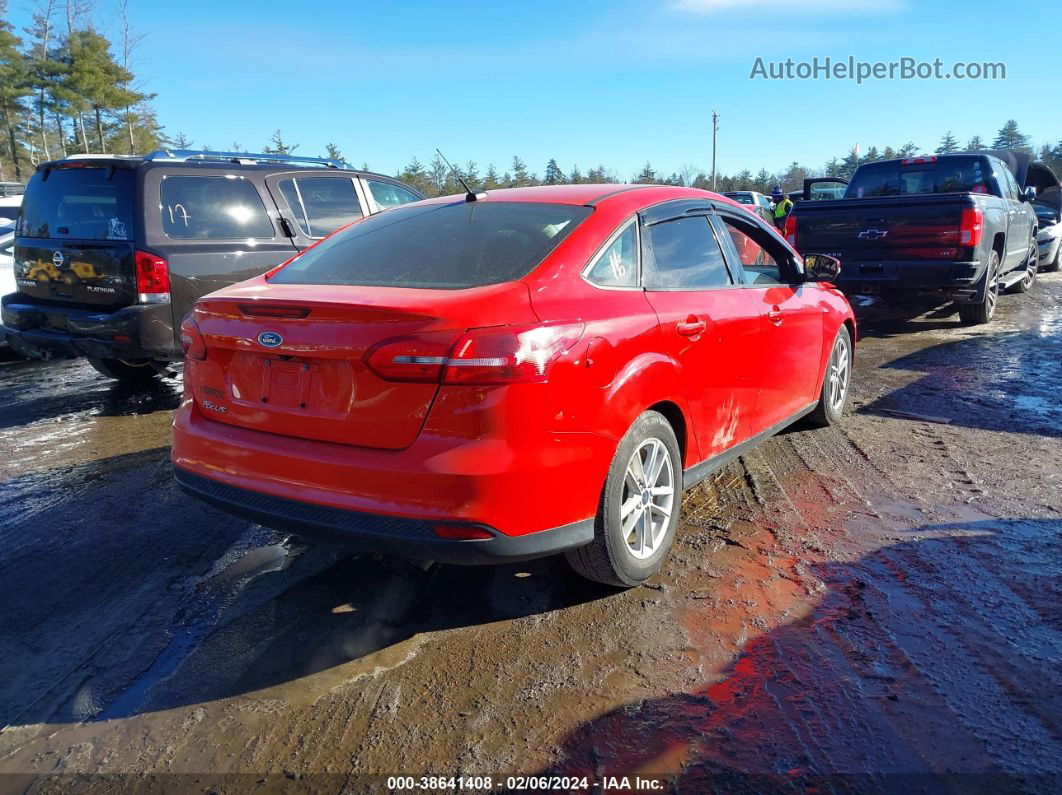 2017 Ford Focus Se Red vin: 1FADP3F25HL259624