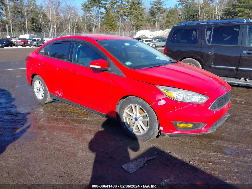 2017 Ford Focus Se Red vin: 1FADP3F25HL259624