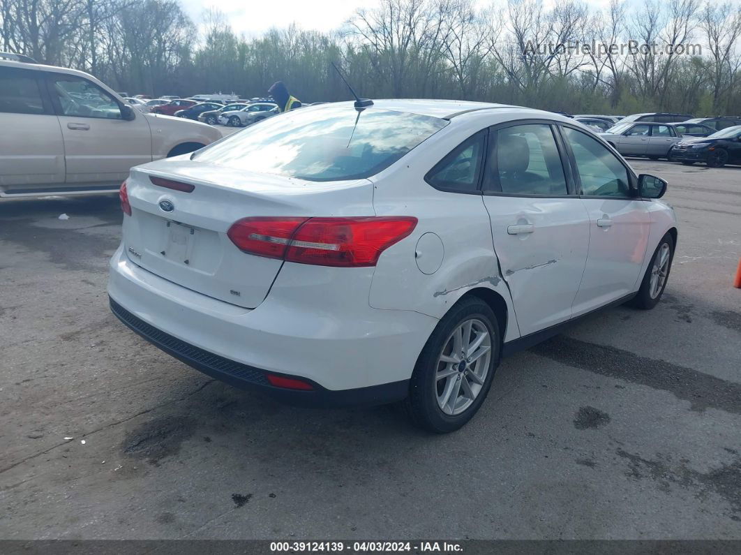 2017 Ford Focus Se White vin: 1FADP3F25HL277038