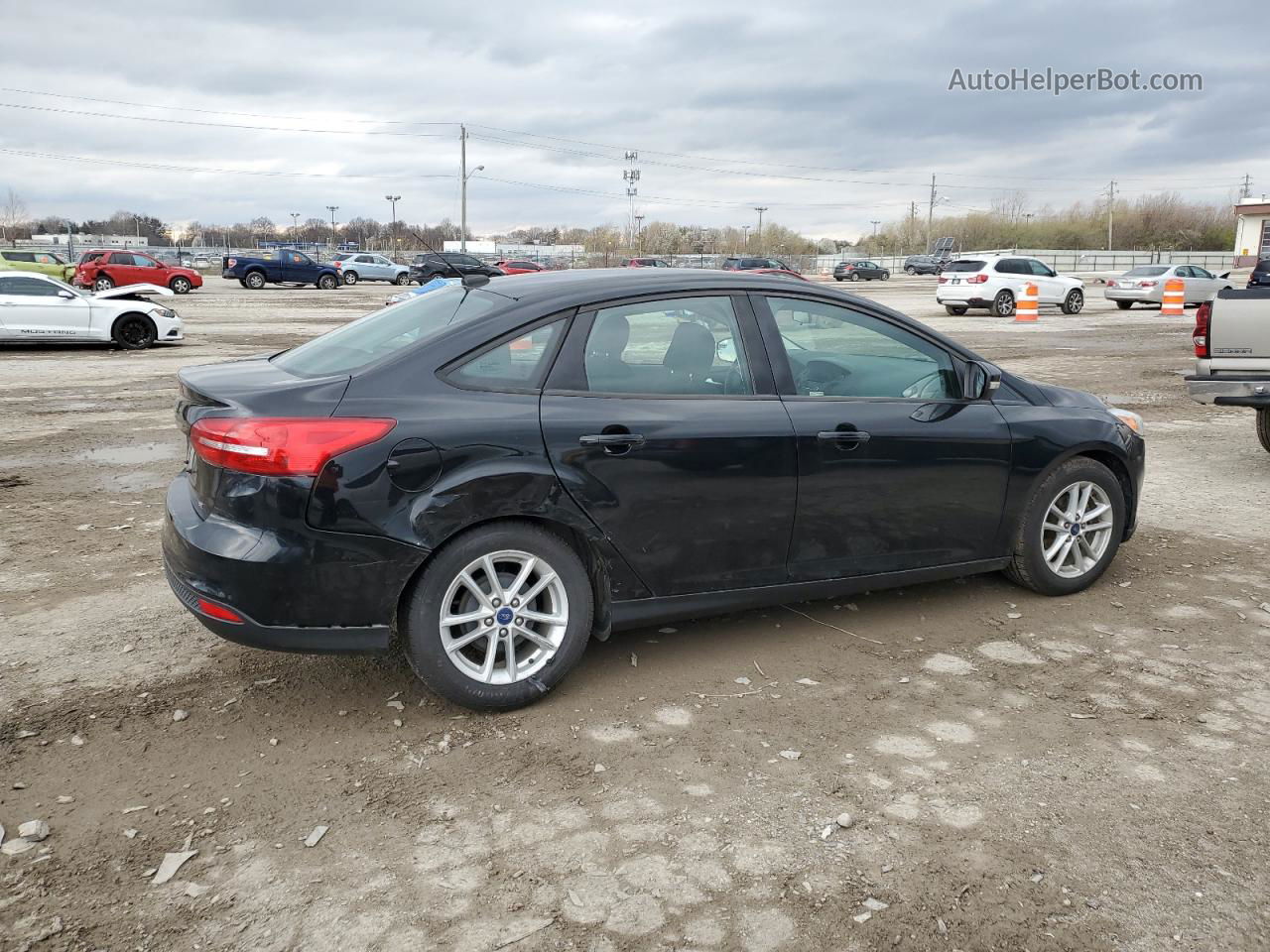 2017 Ford Focus Se Black vin: 1FADP3F25HL303105