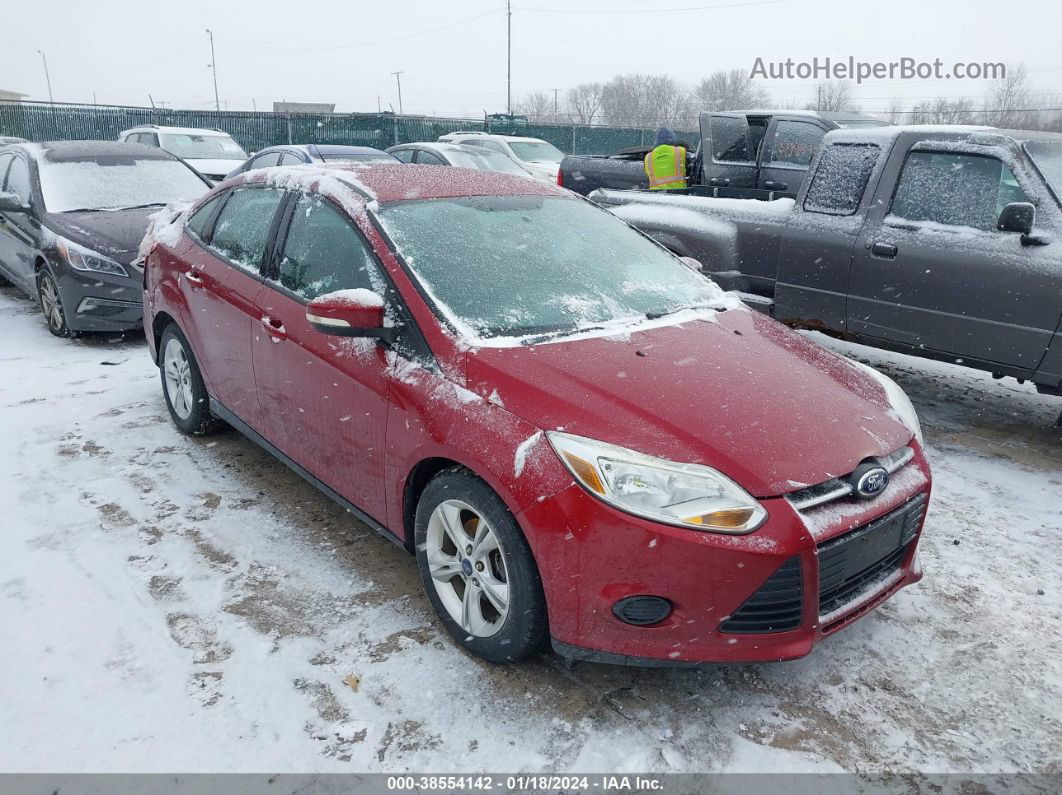 2013 Ford Focus Se Red vin: 1FADP3F26DL218767