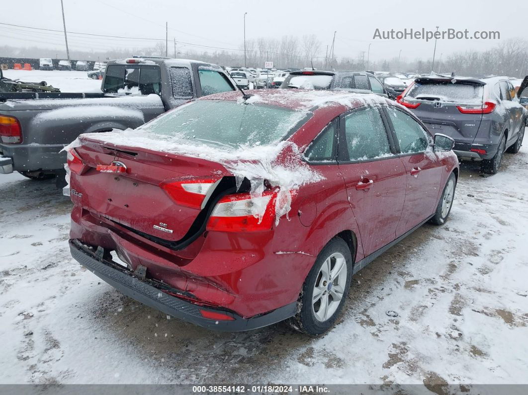 2013 Ford Focus Se Red vin: 1FADP3F26DL218767