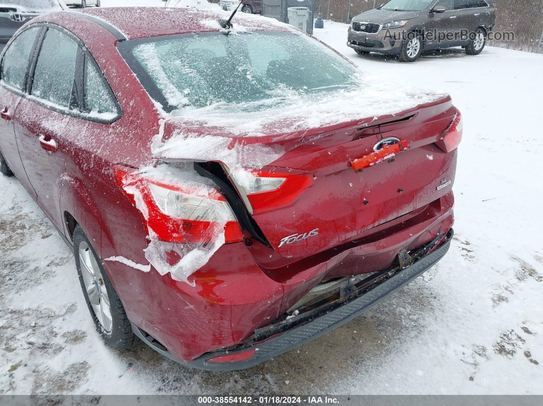 2013 Ford Focus Se Red vin: 1FADP3F26DL218767