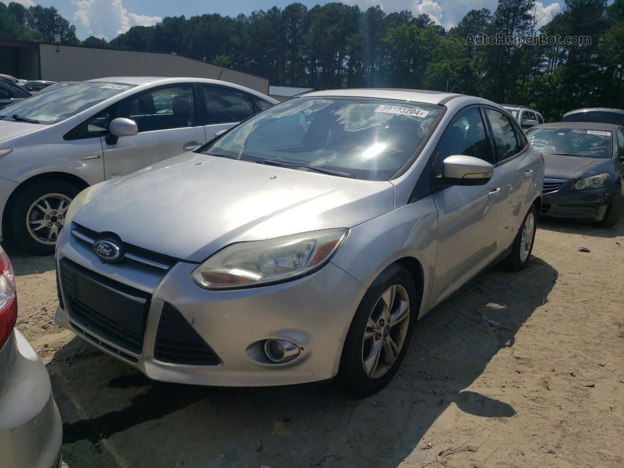 2013 Ford Focus Se Silver vin: 1FADP3F26DL370158