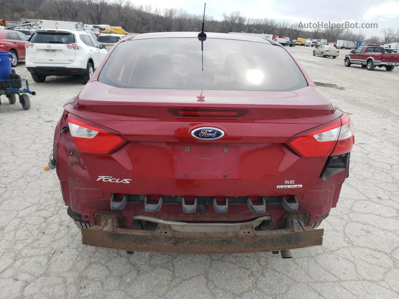 2014 Ford Focus Se Red vin: 1FADP3F26EL161049