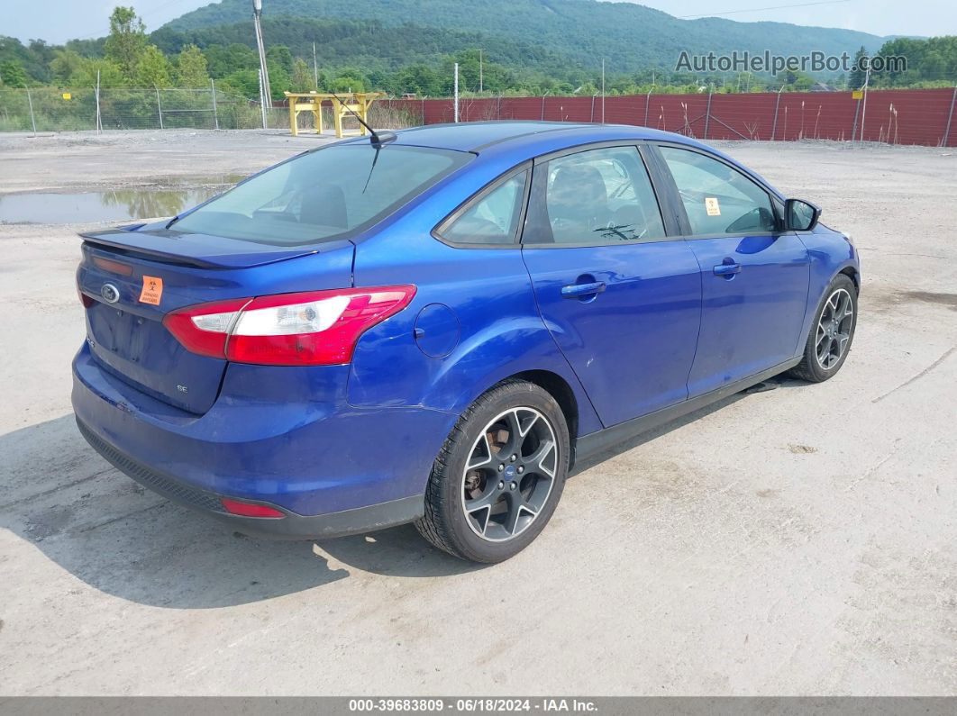 2014 Ford Focus Se Blue vin: 1FADP3F26EL222979