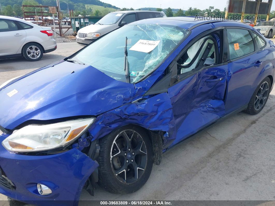 2014 Ford Focus Se Blue vin: 1FADP3F26EL222979