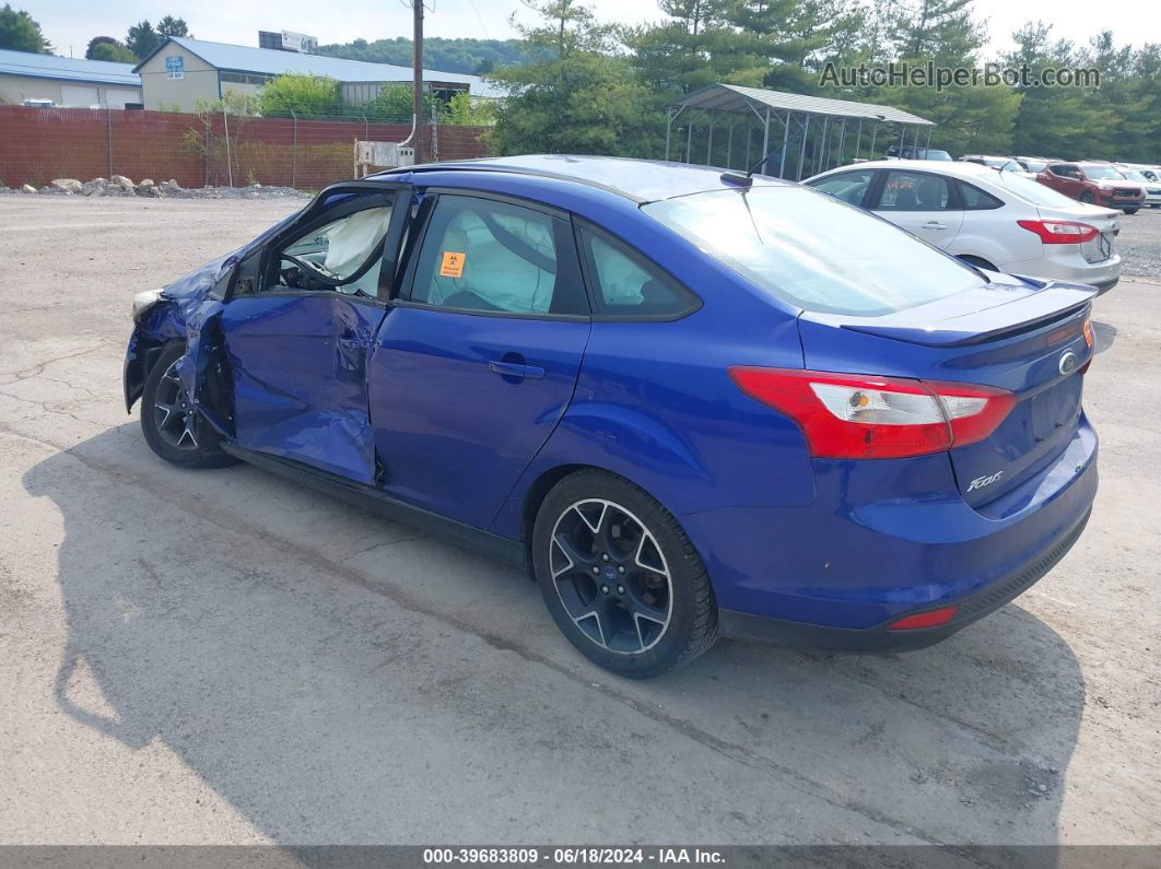 2014 Ford Focus Se Blue vin: 1FADP3F26EL222979