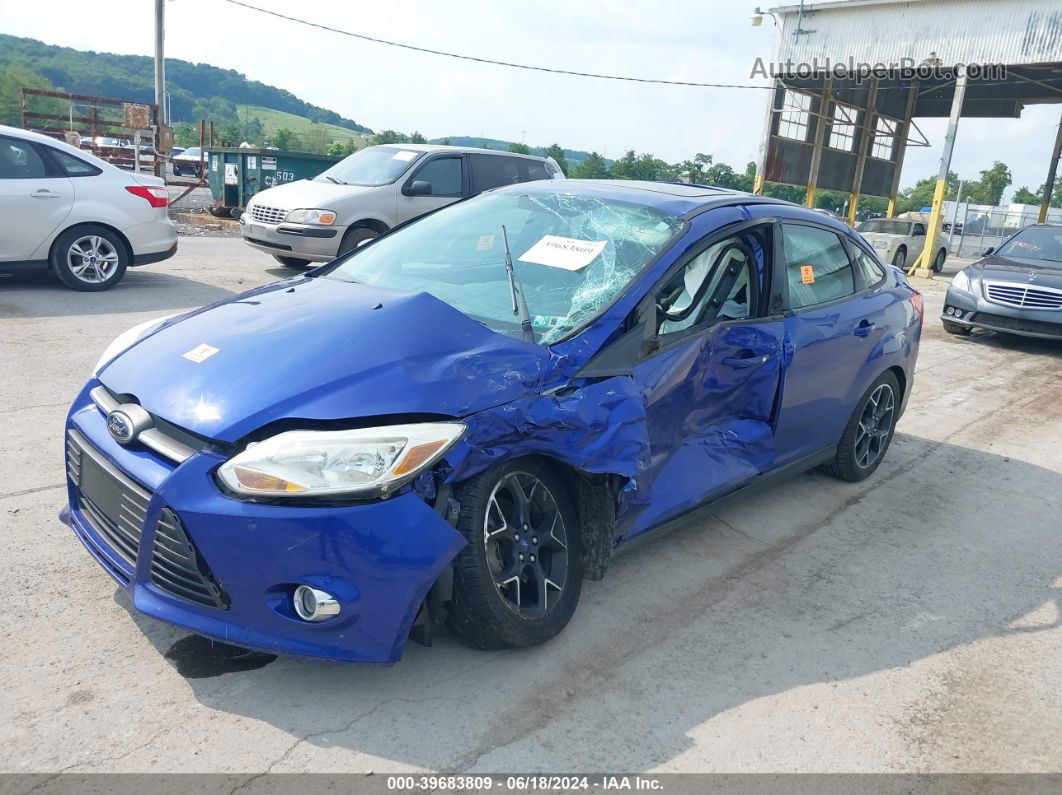 2014 Ford Focus Se Blue vin: 1FADP3F26EL222979