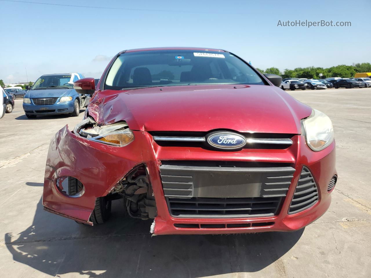 2014 Ford Focus Se Red vin: 1FADP3F26EL227910