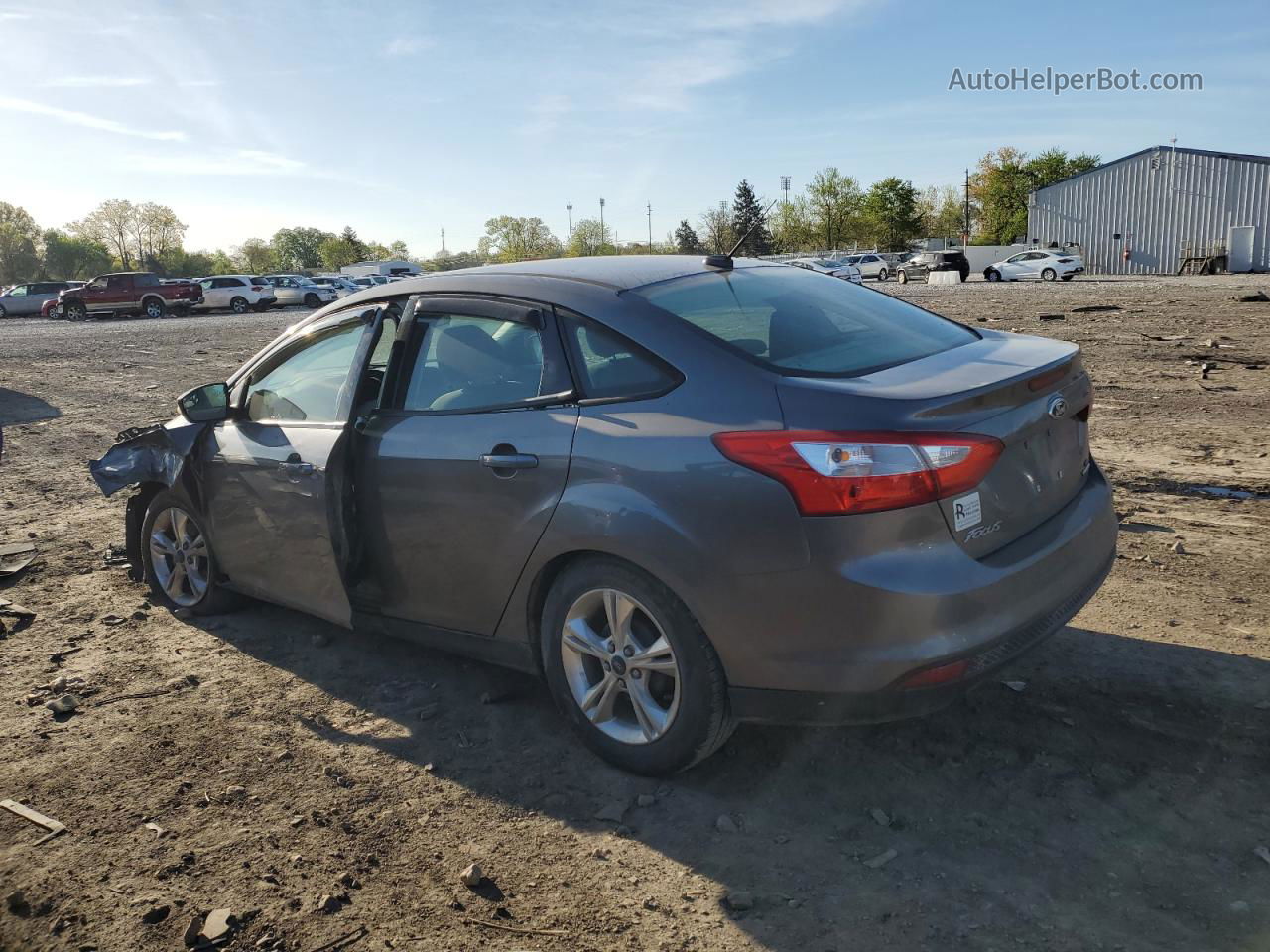 2014 Ford Focus Se Gray vin: 1FADP3F26EL278565